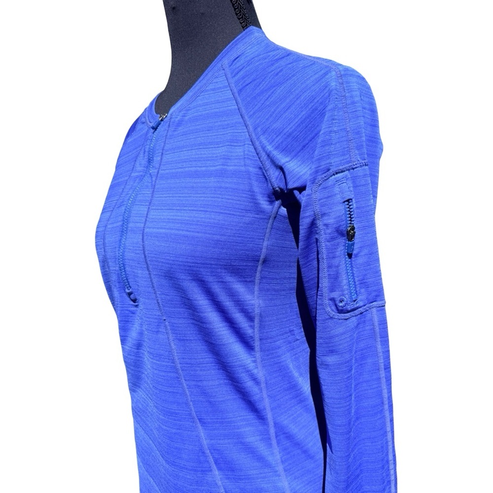 Athleta Vibrant Blue Long Sleeve Tee - Picture 2 of 4